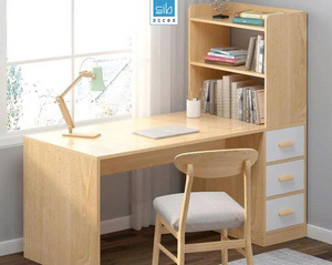 Bureau en bois bureau d'ordinateur bureau avec bibliothèque style moderne prix abordable - Product Image 1