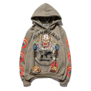 Bas prix meilleure vente sweats à capuche d'impression bouffante basique coton mélangé conception personnalisée vêtements de rue sweats à capuche d'impression bouffante - Product Image 1