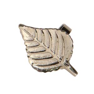 Artesign fait à la main en laiton plaqué argent porte-anneau de serviette en relief Design de feuille écologique pour les fêtes, les vacances et les repas formels - Product Image 2