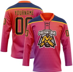 Maillot de hockey sur glace personnalisé avec nom et numéro de joueur, maillots de hockey sur glace personnalisés à la vente - Product Image 4