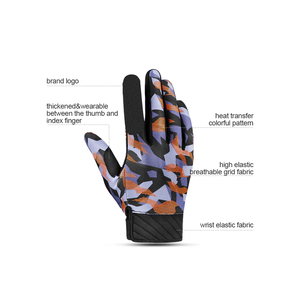 WEST BIKING cuero al aire libre nuevo a prueba de golpes dedo completo carreras transpirable ciclismo bicicleta guantes impermeable pantalla táctil - Product Image 3