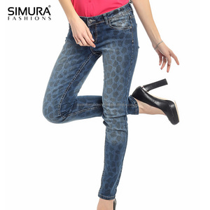 Jeans pour femmes grande taille, coupe droite, durable, personnalisé, OEM, séchage rapide, taille haute, spandex/coton, design élégant, nouvelle tendance - Product Image 4