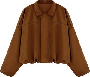 Veste de sport unisexe décontractée en satin de coton 100% aspect daim respirant coupe-vent imperméable personnalisable à l'avant pour le printemps - Product Image 4