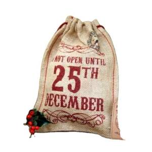 Sac à cordon avec poche à fermeture éclair Sac en jute naturel écologique Premium Sacs-cadeaux d'élégance pour les festivals - Product Image 3