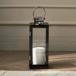 2025 vente chaude noir Nickel métal double tonalité lanterne noël bougeoir décorations pour la maison pour le Ramadan - Product Image 6