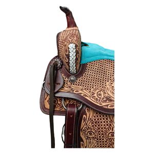 Monturas de carreras de barril de grado superior, venta al por mayor, monturas de caballo occidentales hechas a mano de cuero genuino, tachuelas de rodeo de vaquero a granel directas - Product Image 4