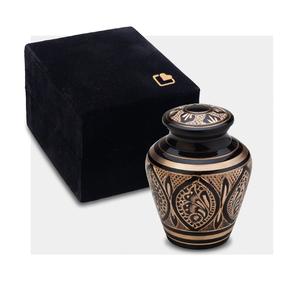 Cremation <b>Urn</b> For Human Ashes Adult Memorial Funeral Vase with Secure Lid Handcrafted <b>Large</b> Metal <b>Urns</b> - Product Image 6