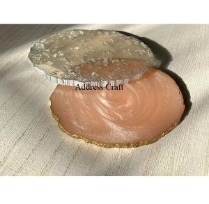 Posavasos decorativos de resina artística para té, almohadilla aislante de resina, posavasos personalizados para el hogar, Hotel, restaurante, Decoración de mesa, posavasos de resina - Product Image 3