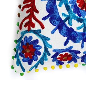 Riche qualité Suzani housse de coussin pour la maison broderie indienne travail à la main coloré Floral housse de coussin taie d'oreiller décorative - Product Image 4