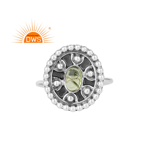 Newly Design Oxidized Sterling Silver Natural Peridot Gemstone <b>Statement</b> <b>Ring</b> Jewelry For Women Gift For Her - Product Image 1