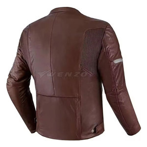 Veste de moto en cuir enduit pour homme, vente directe usine, service OEM 2025, imperméable, coupe-vent, respirante, écologique, décontractée - Product Image 3