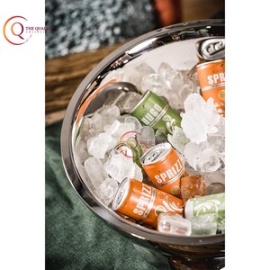 Cubo de hielo de acero inoxidable, Enfriador de champán y vino para bares y fiestas, cubo enfriador de Color plateado y soporte, suministro de gran tamaño - Product Image 6