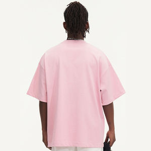 Dernier modèle de T-shirt pour homme coupe ample 100% coton T-shirt pour homme avec logo personnalisé imprimé Streetwear Style OEM - Product Image 2