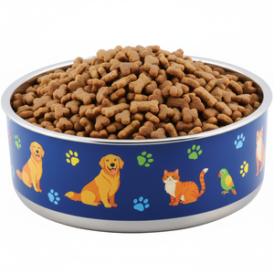 Cuenco para mascotas portátil de doble pared gris oscuro de acero inoxidable - Product Image 4