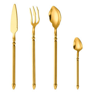 Ensemble de couverts en laiton avec finition dorée miroir, parfait pour les hôtels, les mariages et les cadeaux de pendaison de crémaillère, nouvel arrivage - Product Image 5