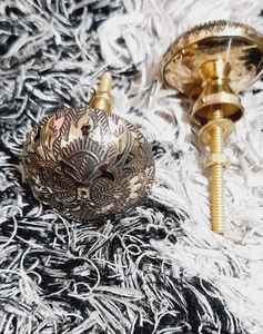 Perilla de puerta de latón y cobre de diseño clásico, manija decorativa redonda sólida para puertas de entrada, armarios, muebles - Product Image 4