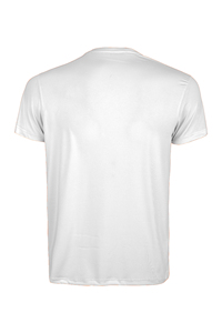 เสื้อยืดคอกลมผู้ชาย 140 แกรม ผ้าไมโครโพลีเอสเตอร์ 100% สีขาว - Product Image 2