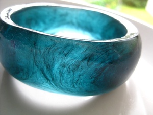 Pulsera Irregular Vintage de Resina Geométrica para Mujer y Niña, Brazalete de Acrílico de Ámbar y Mármol Grueso, Joyería de Diseñador de Moda - Product Image 4