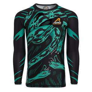 เสื้อแรชการ์ดแบบเต็มตัวสำหรับทั้งชายและหญิงผ้าไนลอนซับลิเมตสำหรับผู้ใหญ่โลโก้ตามสั่ง - Product Image 4