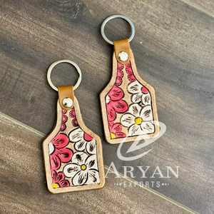 มือแกะสลัก Toled พวงกุญแจหนังน่ารักรูปร่างแปลกใหม่หนัง Key แหวนหนัง Toled อุปกรณ์เสริมพวงกุญแจน่ารักสําหรับ unisex - Product Image 1