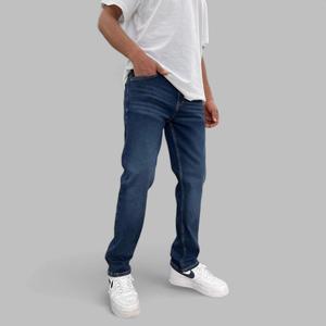 High Quality Custom <b>Men's</b> Casual Blue Denim Jeans Wholesale Oversized Baggy <b>Pants</b> Regular Fit Loose Wash Straight Style Solid - Product Image 4