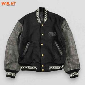 OEM Fabricant Broderie en chenille de haute qualité Bomber de baseball personnalisée pour hommes, collège, veste universitaire en cuir Letterman - Product Image 1