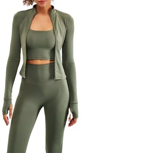 Conjunto de Yoga de cintura alta con logotipo personalizado y embalaje Conjuntos de yoga para mujer Conjuntos de Yoga de poliéster de LICRA para adultos - Product Image 6