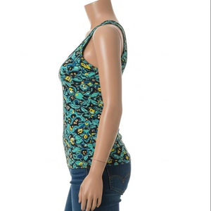 Débardeurs pour femmes en tissu imprimé numérique écologique, teint en fil, doux, respirant, extensible, vêtements de sport décontractés d'été, vêtements de fitness - Product Image 5