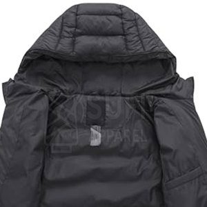 Low Price High Quality Custom Logo Front Printed <b>Winter</b> Unisex Hooded Puffer Jacket Plus Size Windproof Eco-Friendly Casual - Product Image 5