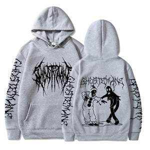 เสื้อฮู้ดโอเวอร์ไซส์แบบมีซิปมีฮู้ดสำหรับฤดูหนาวทำจากผ้าฝ้ายขนแกะมีฮู้ดโอเวอร์ไซส์กำหนดได้เอง - Product Image 4