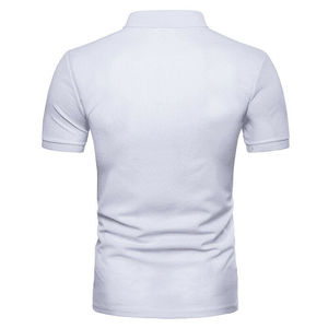 T-shirt polo 100% coton pour homme Tissu doux à séchage rapide Impression de logo de marque personnalisée Couleur unie Fourniture d'usine pour le golf - Product Image 6