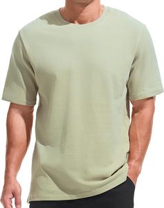 T-shirt à col ras du cou épais en piqué de coton 100% de qualité supérieure pour hommes, style confortable - Product Image 3
