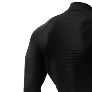 T-shirt de compression décontracté pour homme à manches longues, col montant, imprimé araignée, pour la gym, l'entraînement, le fitness, la course, coupe ajustée, vêtements de sport ODM - Product Image 4