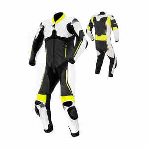 Traje de moto de cuero de cuerpo completo con protector de espalda joroba aerodinámica OEM proveedor de equipo MX - Product Image 1