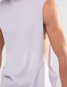 95% algodón 5% Spandex Slim Fit Basic Tank Top agujero profundo del brazo - Product Image 3