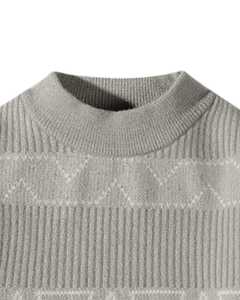 Suéteres de Invierno de Punto Gris Claro para Hombre, Suéter Suave y Cálido, Elegante y Cómodo para Uso Diario, Moda de Invierno de Primera Calidad - Product Image 4