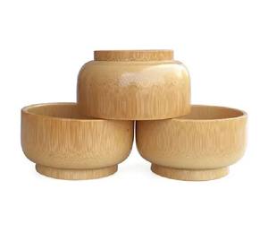 Grand bol en bois poli de conception unique Utilisation unique de bol de service en bois pour la maison et l'hôtel - Product Image 4