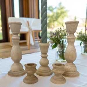 Premium Quality Wooden Candlestick Holder Round <b>Shape</b> <b>Candle</b> Stand for Hotel Restaurant Home Decoration - Product Image 3