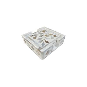 Offre Spéciale 2024 indien maison tasse carré os naturel incrustation caboteur luxe style moderne liège dos tapis sous-verres tampons de SCI - Product Image 1