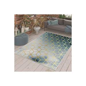 Alfombra con estampado Digital de panal de Oro Verde, estilo escandinavo clásico para entrada, sala de estar, dormitorio, poliéster para adolescentes - Product Image 4