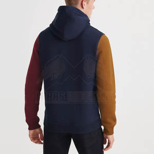 Pull-over à capuche de haute qualité pour hommes, sweats à capuche en tissu polaire épais, design imprimé solide - Product Image 3