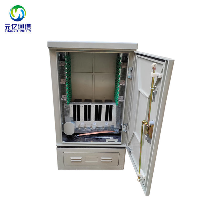 96 144 288 576 Core Stainless Steel Fiber Optic Cross Connection Cabinet Wall Mount FTTH Outdoor Fiber Distribution Cabinet