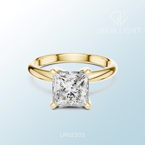 Anillo solitario de princesa premium vs claridad plus color F certificado por IGI hecho a medida, anillos de joyería fina elaborados con elegancia - Product Image 5