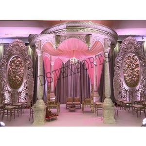 Magnifiques décorations de mandap de mariage, ensemble de mandap de mariage élégant, décorations exceptionnelles pour les mandaps de mariage hindoues, fabricant d'Australie - Product Image 1