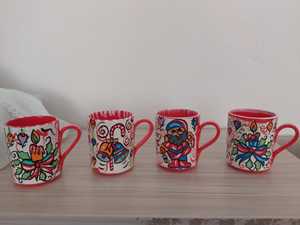 DAFNI BIG PAZAR Taza de Cerámica con Relieve 3D Personalizada, Hecha a Mano, Pintada a Mano, con Diseño de Frutas, Apta para Lavavajillas y Microondas, Caja de Regalo - Product Image 3