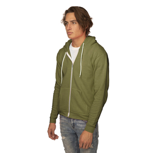 Bella + Canvas Fleece Zip Up เสื้อฮู้ด,ผ้าฝ้าย60% Ringspun,แจ็คเก็ตเสื้อฮู้ดซิปเต็มโพลีเอสเตอร์40% แฟชั่นขนแกะสวมหัวมีฮู้ด - Product Image 1
