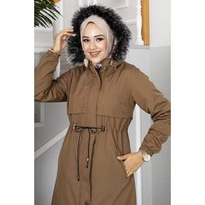 Manteau Hijab à Capuche Eflin Marron - Product Image 6