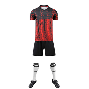 Uniformes de football de l'équipe en polyester à séchage rapide avec design et logo personnalisés, ensemble complet d'uniformes de football pour hommes et femmes - Product Image 5