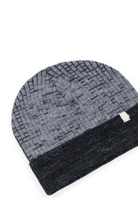 Nouveau style de bonnets en jacquard pour hommes, bonnets en maille gaufrée tendance pour l'hiver, logo personnalisé, bonnet en maille avec étiquette privée tissée, bonnets pour hommes - Product Image 3