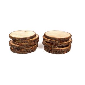 Set of Wooden <b>Drink</b> <b>Coasters</b> with Holder for Bar Kitchen Home-Promotional Cup <b>Coaster</b>" - Product Image 1